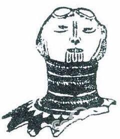 사진은 중국의 간쑤성에서 발견된 '신석기 시대'의 '우주인'의 모습이다 정확히는 반산유적에서 출토된 도자기 흉상으로 목이 길고 둥근 머리 그리고 이마에 둥근 거울 모양의 장식물이