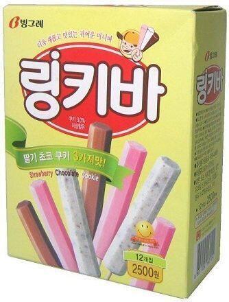 셀렉션이라고 초코랑 딸기 여러개 들어있는 하드 아이스크림이랑 여러맛 들어있던 링키바