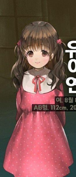 내 최애야..회색도시 2에 나오지.. 귀엽지..? 옆에 남자는 쟤 아빠야.. 정면 일러스트가 없어..캐릭터 설명란에서 캡쳐해 와야 해..회색도시
