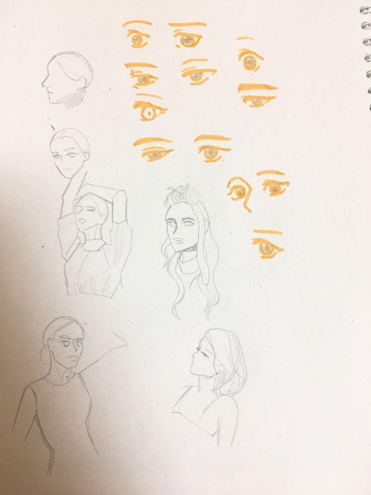작법서를 펼쳐봤으나 기대와 다르게 엄청나게 획기적인 그리기 방법 같은 게 없어서 결국 다시 모델 모작으로 돌아옴ㅋㅋㅋㅋㅋㅋ 얼굴 위주로 그려보자