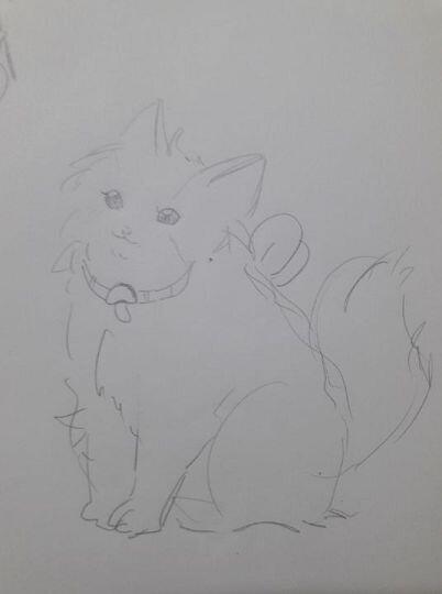 고양이 한번 그려봤다 난장!! 그리고 고양이 옆에 따라다니는 햄스터다 난장 보조역활을 해준다 난장!