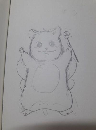 고양이 한번 그려봤다 난장!! 그리고 고양이 옆에 따라다니는 햄스터다 난장 보조역활을 해준다 난장!