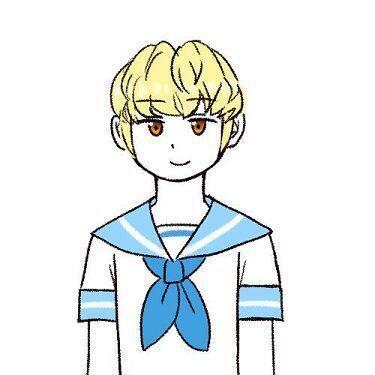 이름: 엘렌 성별: 남자 나이: 16세 신장: 173cm 포지션: 보컬&기타 헤어스타일&머리색: 투블럭 펌에 백금발 눈색: 주황색 의상: 세일러