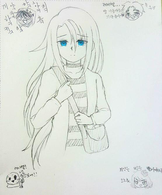 >>4 그려왔어! 레이첼은 파란 눈이 특징이라 칠해왔어 덤으로 다른 애들도 그림 ㅋㅋㅋㅋ 근데 약간 흐릿하네 ㅠ