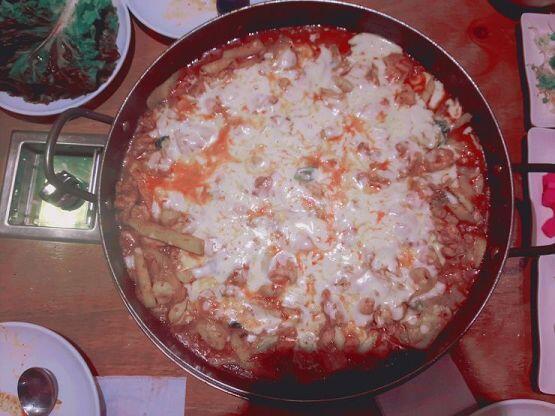 치즈닭갈비랑 브런치세트야!!