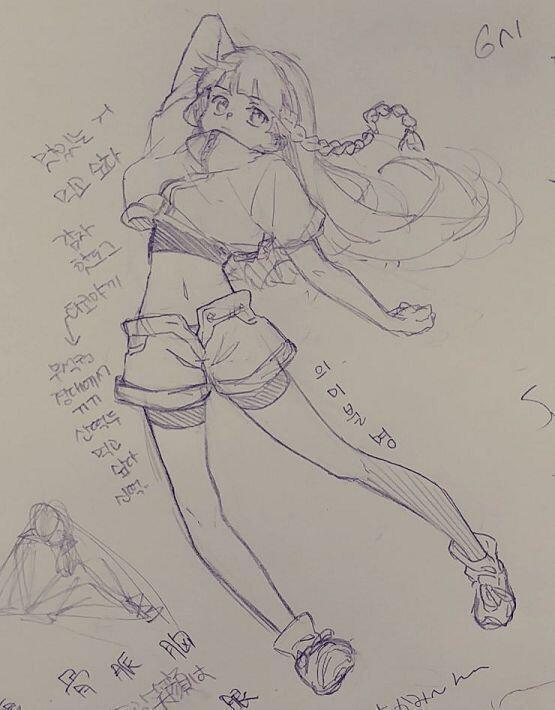 오늘..아니 어제는 공강 때 그린 거 올리구 감! 그림 너무 안 그려서 얼굴도 잘 안 그려지구 포즈도 생각 안 나구 옷 주름 못 그리겟고 기타등