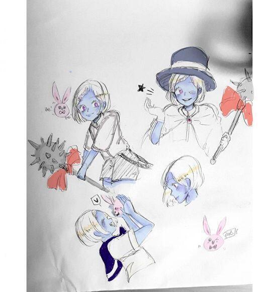 사진이 다르지...? 두번튕겨서 사진 새로찍엇어...계속 피부만 하면 백업도 없이 튕겨버려서..(눈물을 닥ㄱ는다 채색열심히 할라 했는데..힘빠져