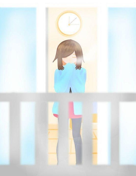 오랜만에 왔다! 하느님 추운 겨울에- 애인을 내려주세요♪ 하는 노래를 생각하면서 그린 그림인데 채색하다보니 그냥 추운 겨울에 베란다에 나온 자캐