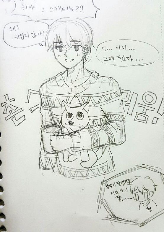 >>70 >>71 헉 좋아해줘서 고마워!!! 요즘 둥차에 빠져서 연습겸 그린 차니차니 은차니 머리 넘 어렵다...ㅠㅠ 그리고 얼굴은 미남인데 패