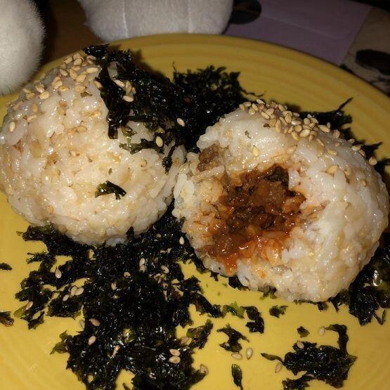 김자반에 고추장불고기 주먹밥 해먹었다 존맛ㅎㅎ