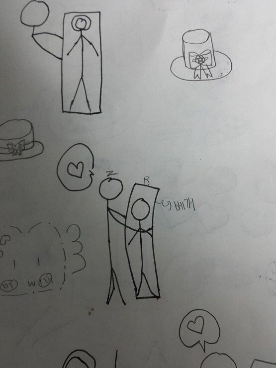 실력이 도저히 안되서 진짜 구도만 그려놓은거 몇년 전 것이지만 여전히 저걸 완성시킬 가망은 없는 내 실력