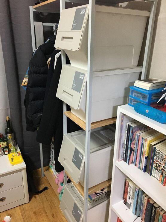 옷장에 다 넣음