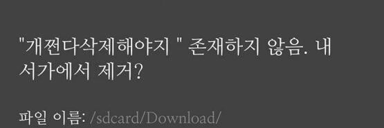 옛날에 삭제하려고 했다가 잊은 파일을 발견했는데 파일 이름이 너무 웃겨서 삭제를 못 하겠다.