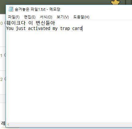 여기저기 뒤지다 보니까 먼가 수상한 놈이 있어서 열어보니까 ㅅㅂ? 훼이크?