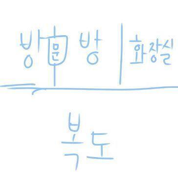 사진은 방하고 화장실 구조 그린거 참고 하면서 읽으면 이해가 갈것 같아서 ㅎㅎ 방2개 그린건 방안에 방이 이ㅆ는 구조 언니랑 맨왼쪽 방에서 유체