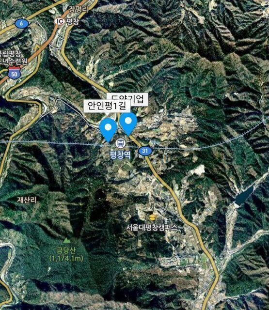 바로 옆에 금당산이 있고 31숫자가 바로 옆에 있어