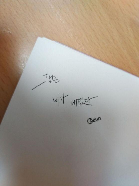 여기있어! 지금은 볼펜밖에 없어서 별로 안예쁘지만.. 집에가면 그림자 없이 찍어줄게! >>84