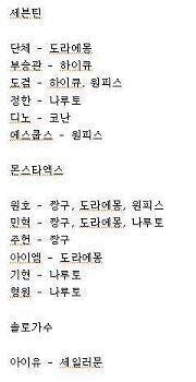 아예 이런 명단도 만들었네 ㅅㅂ 저렇게 따지면 대중적으로 많이알려진 만화보는 연예인들은 모두ㅇㅎ인가 트집잡기 쩌네;;;