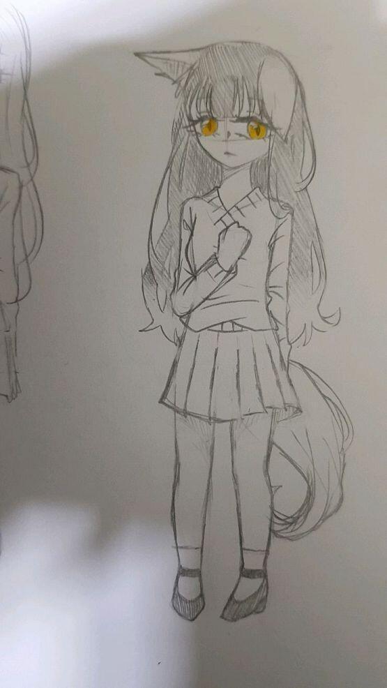 >>14 미안! 너무 늦게 그렸네 \( ; ㅇ ; )/ 볼지는 모르겠지만 완성했어! 집이 아니라서 채색은 거의 못했지만...