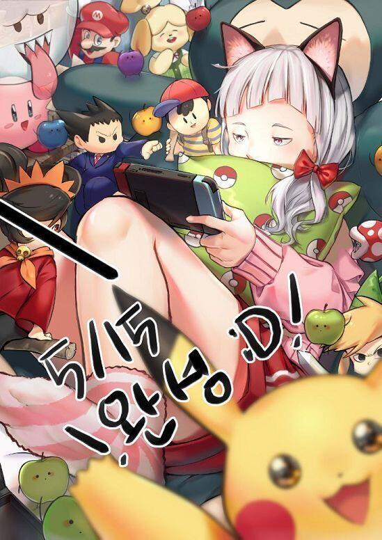 완성!!!!!!!!!!!! 피카츄랑 뒤에 있는 애들 원근감 주기 위해서 흐려줬다! 시간상으론 5월 7일 부터 시작했으니까 8일정도 걸린거지만 스