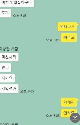 아 레주 동생이랑 페메하는 거 너무 취향이얔ㅋㅋㅋㅋㅋㅋㅋ말하는 게 너무 찰져 저장하고 싶다 맞ㅈ닺 우리도 남맨데 대화해ㅋㅋㅋ 저새끼한테 깝치면