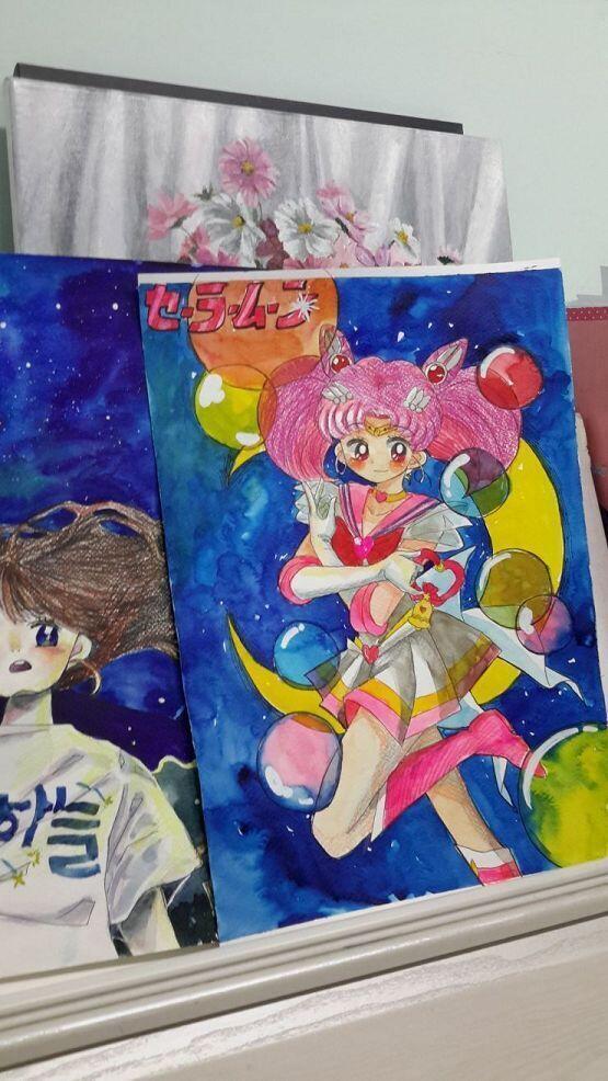 으잉 다들 넘넘 고마워!!! ❤❤ 오늘은 치비 우사도 델꾸왓어!그리구 사실 저 그림 컬러야 ㅎㅅㅎ