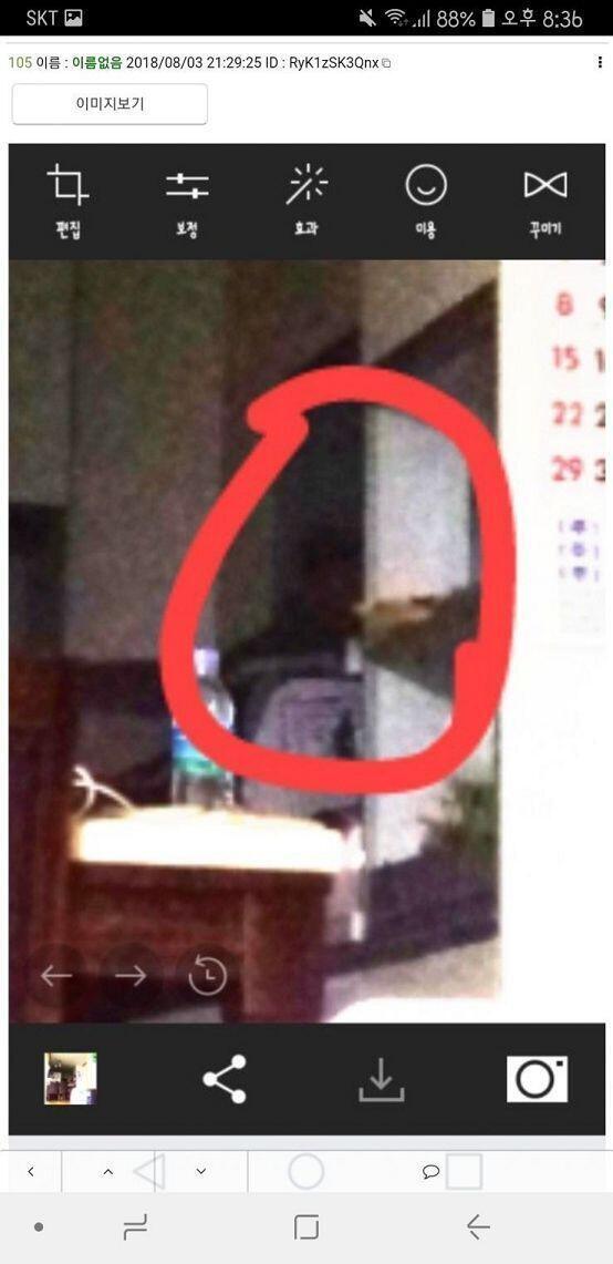 밝기 올리고 대비 올리고 확대해본 거