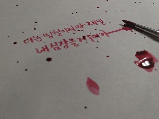 이거슨 방금전 쓴 캘리