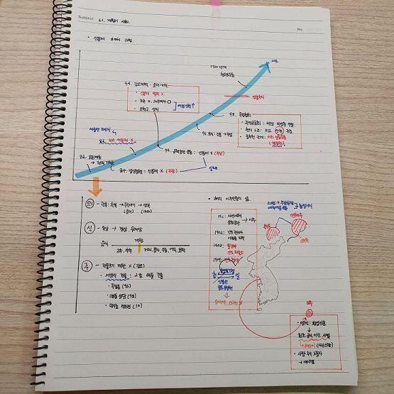 2019.09.02 한국사 필기하기 폰 내야해서 플래너는 내일 올릴게