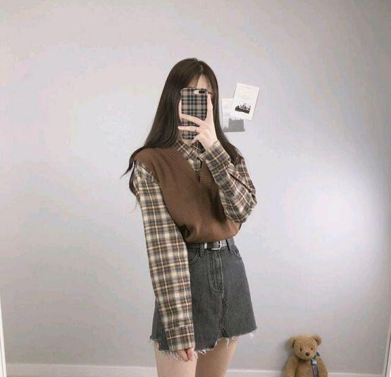네 번째 이런 아메카지룩도 괜찮공~ 다섯 번째 식빵룩! 귀엽딩ㅠ 이거 입어도 예쁠거같공 여섯 번째 니트조끼 안에 체크셔츠 딱 입고 밑에는 스커트
