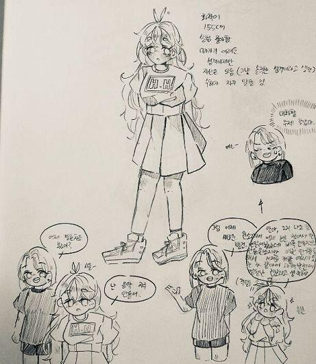 수학이랑 과학이랑 모에화한 컾 넘모 귀엽지 않니 그림은 과학 수학 덕후 내 친구가... 화학이는 그려준 내 친구가 짰다 햐 넘 귀여워