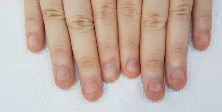 기르겠다고 마음 먹고 네일샵 가서 기본 케어 받은 거........ 8월 21일...