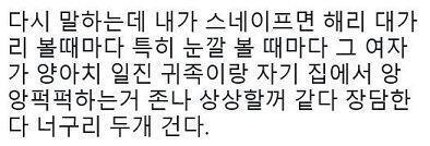 스넾과 릴리의 사이는 연인 아닌데요? 릴리 입장에서는 스네이프 개심하게 하려는 노력 겁나 많은데 돌아온게 인종차별이지 뭐... 거기다가 릴리는