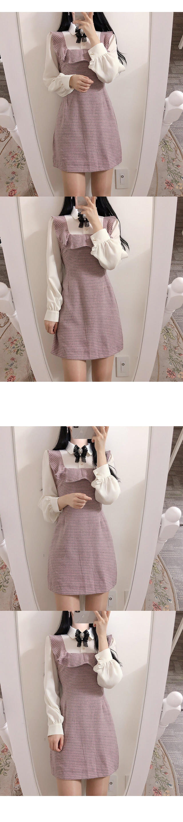 첨부사진의 원피스+검정색 애나멜 구두 돈이 없어도 애초에 예쁜 옷을 입고있으면 되잖아?(당당)