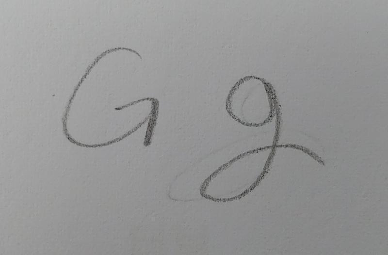 G g! 쓰는게 재밌어 (지우개자국 무시해줘...)