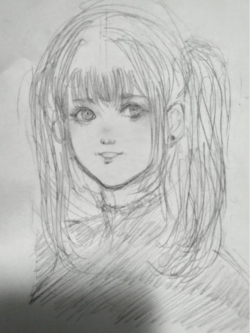 오늘은 손그림! 수전증이 있어서 계속 손이 떨려..
