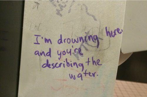 꼭 퀴어 관련 아니어도 되니 ..? 오늘 찾은건데 I'm drowning here, and you're describing the water (