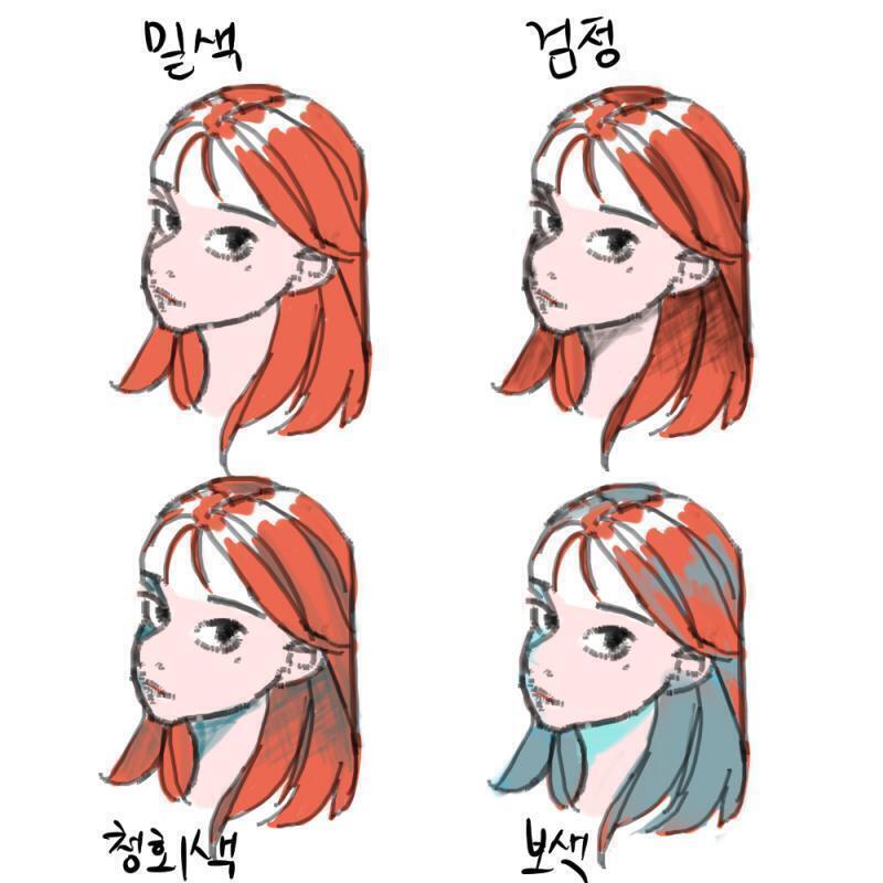 >>84 청회색은 어때? 검정보다 좀더 그림자스러운 색이 나와서 애용하는 색이야 아니면 보색으로 칠하는것도 재밌어! 예시로 그려온 그림이 빨간머