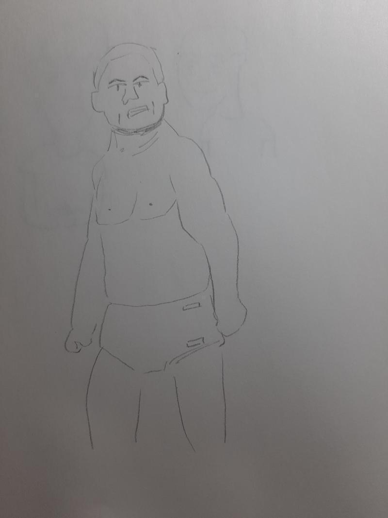>>24 다섯명이나 저런 아저씨들을 그리다니 싫어서 한 명만 그렸어 그리다보니 구도도 이상하고 근육도 사라지고 그랬지만 봐줘 근육남 첨이야...