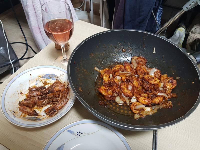 막창볶음, 비프스튜, 칠리새우+새우머리구이 보기엔 이래도 맛있었다구ㅠㅠ