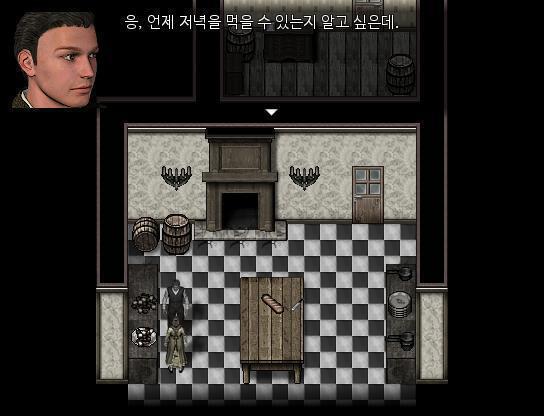 애런: 언제 저녁을 먹을 수 있는지 궁금한데? 소피아: 오래 걸리지 않을거에요. 지금 주인님(말콤)이 가장 좋아하시는 음식을 준비하고 있는데,