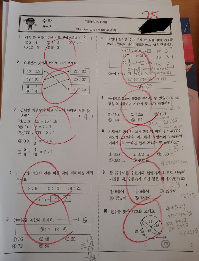 25문제중에 25문제 맞았어 칭찬해줘