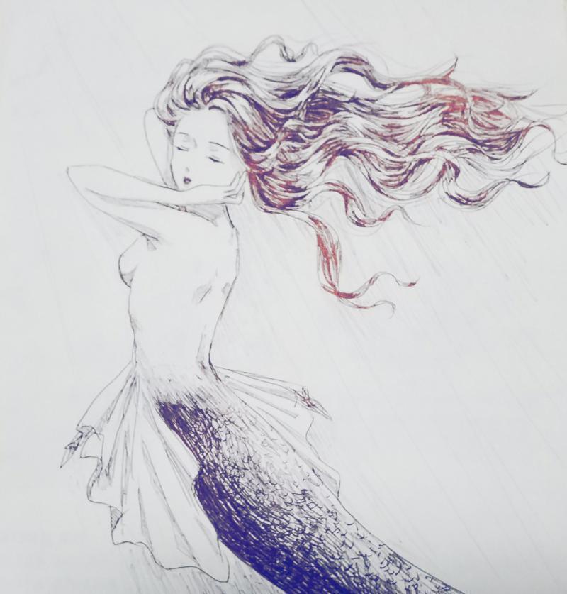 학교에서 모나미로 낙서한 거~~ 모나미는 그어지는 느낌이 엄청 맘에 드는데 똥이 너무 많이 생겨서 슬퍼