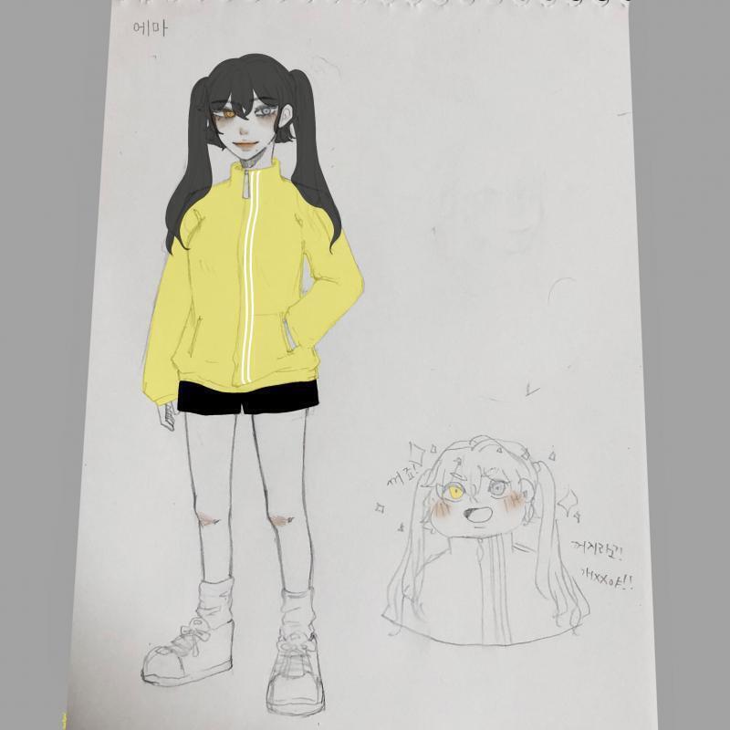 >>4 >>6 >>7 다들 잘그린다ㅠㅠ 그림 올려줘서 고마우!!!!!!! 그러니깐 나도 어제 새로 자캐 만든거 올릴랭 사실 종아리 부분 잘못그랴