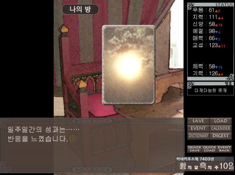 이번주의 능력치 상태다!! 비는 올까 안 올까!! >>764