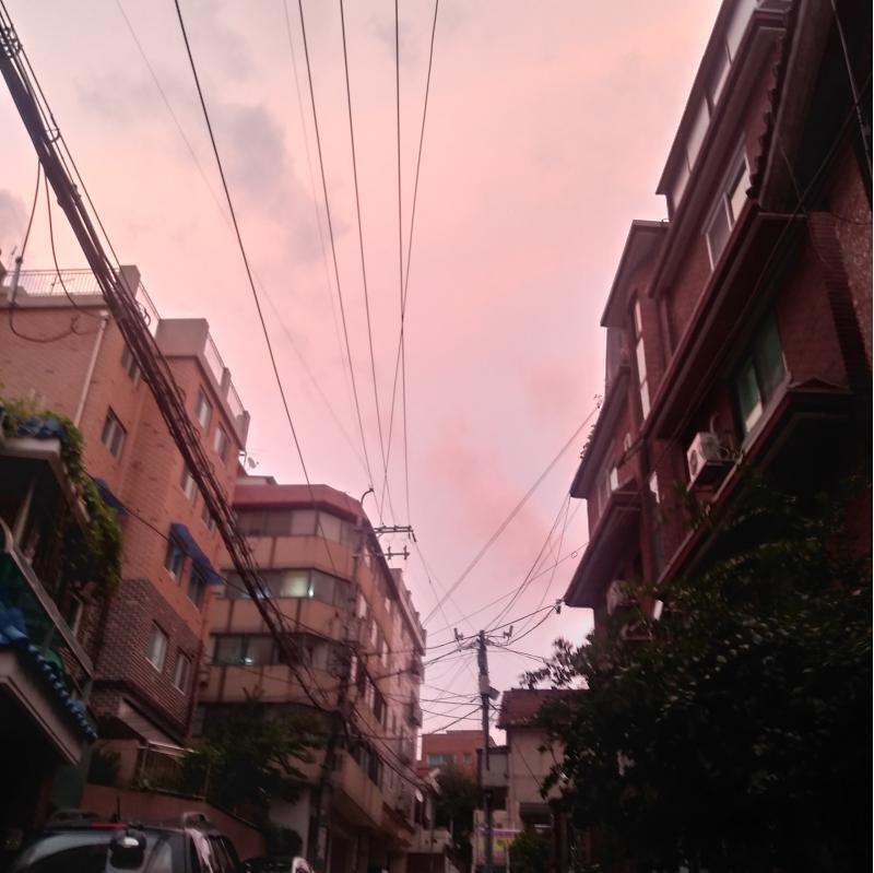 별로 잘찍진 않았는데 하늘색이 너무 이뻐서 올려써