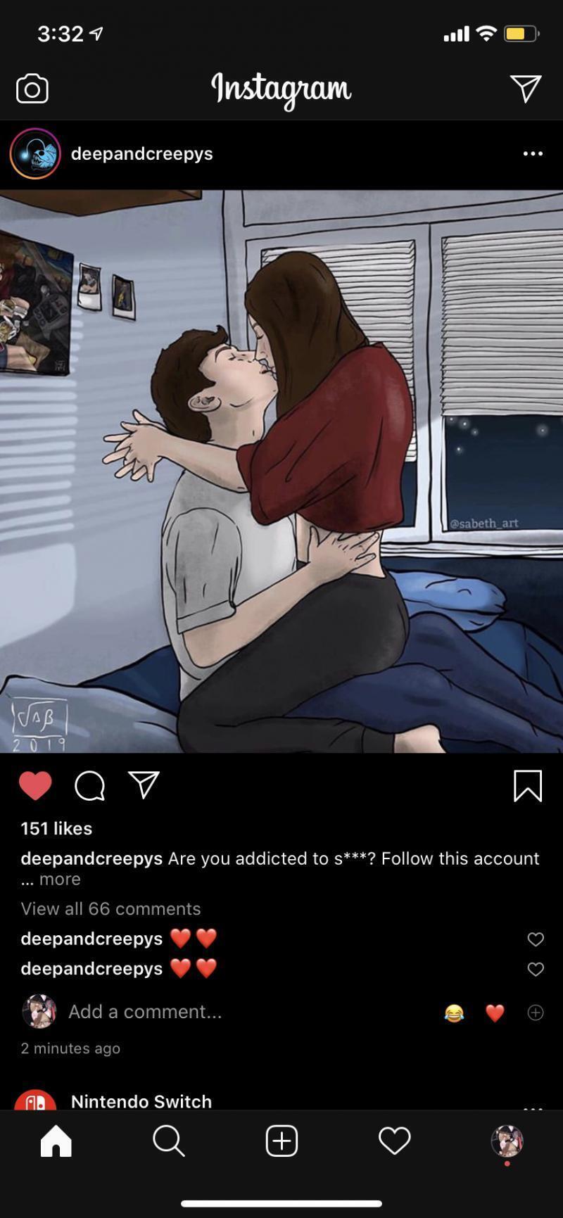 인스타 스삿 남친한테 보내고 삭제 안한거....