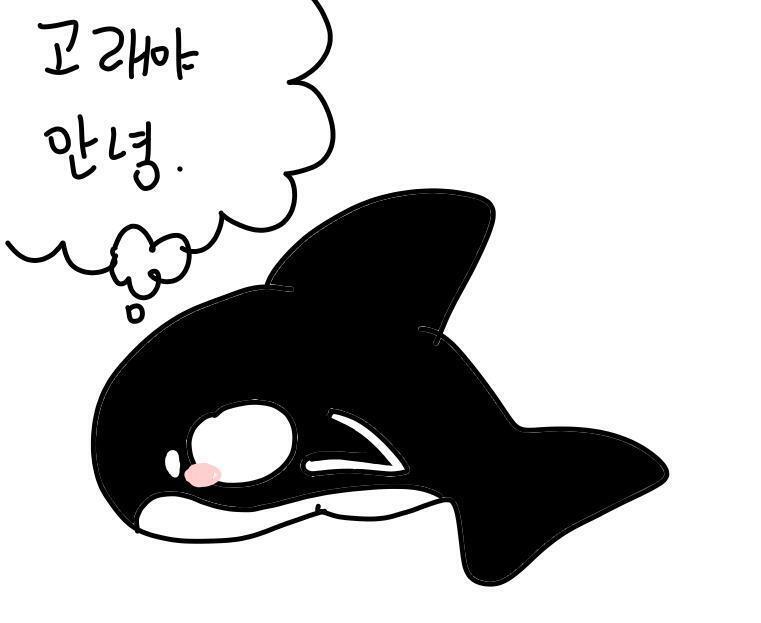 범고래 오랜만에 그려 봐..