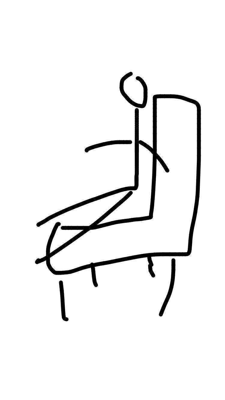 발그림 미안 위쪽 그림이 내가 평소에 의자에서 잘때 자세고 아래쪽 그림은 의자에서 자면 가위에 눌리는 자세야.... 아래쪽 그림에 빨간색 부분이