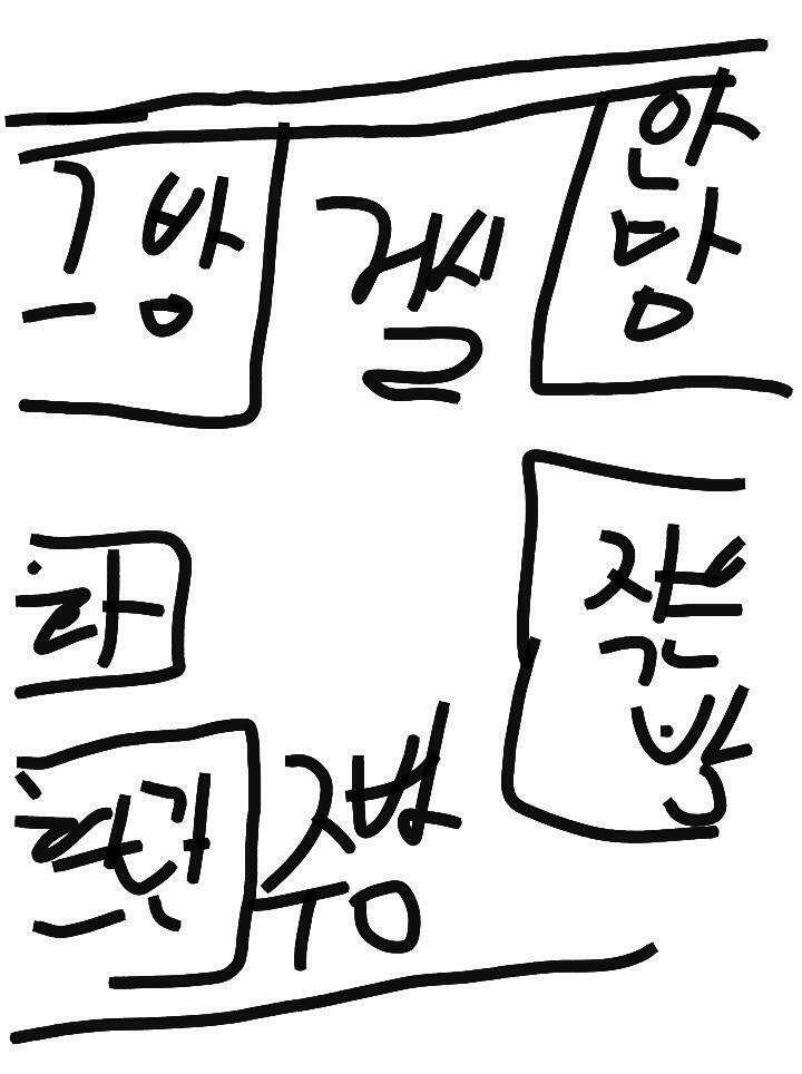 우리 집 구조가 저런데 그때는 그방에서 동생이랑 같이 잤었을 때야 너무 정신없이 도망쳐나와서 스탠드도 켜 놓고 문 열고 나와서 빛이 거실로 비쳤